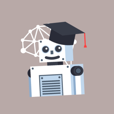 Motiv Studierender Roboter - künstliche Intelligenz