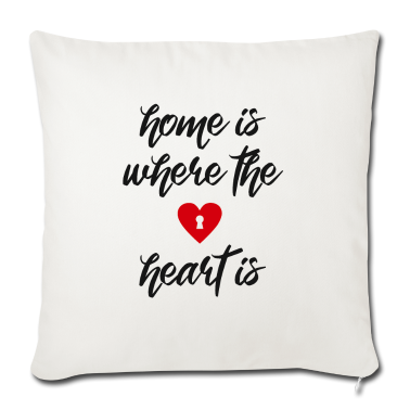 Einzug Kissenbezug - Home is where the heart is Spruch Herz Zuhause