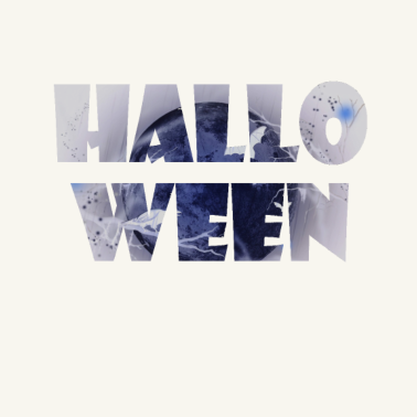 Motiv Halloween Schriftzug Gruselmond