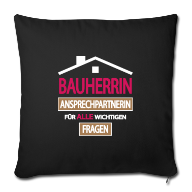 Einzug Kissenbezug - Bauherrin Fragen Bau Handwerker Zuhause Geschenk