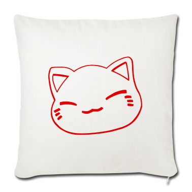 Einzug Kissenbezug - Nemuri Neko, Schlafende Katze, rot