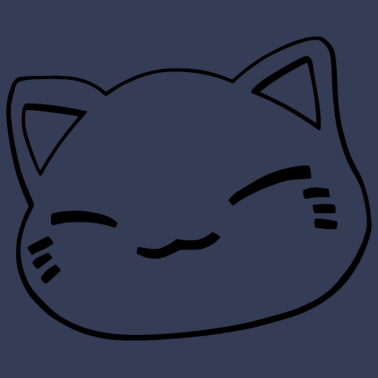 Motiv Nemuri Neko, Schlafende Katze, schwarz