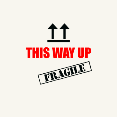 Motiv This way up Umzug Umzugskarton Lager lustig Humor