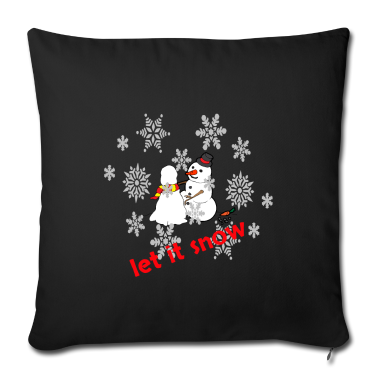 Einzug Kissenbezug - Schneemann baut einen Schneemann - es schneit