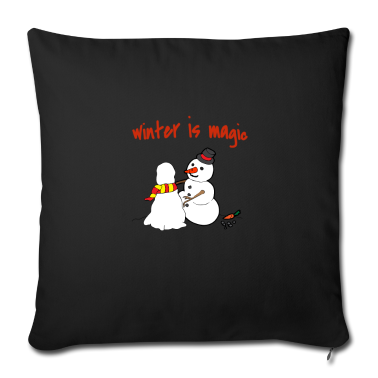 Einzug Kissenbezug - Schneemann baut einen Schneemann - Winterdesign