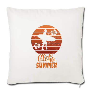 Einzug Kissenbezug - Aloha Sommer mit Surfer und Surfboard Sunset Retro