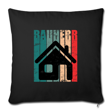 Einzug Kissenbezug - Bauherr Hausbau Eigenheim Geschenk Vintage Spruch