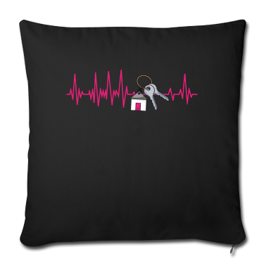 Einzug Kissenbezug - Bauherrin EKG Herzschlag Hausbau Richtfest