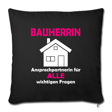 Einzug Kissenbezug - Bauherrin Hausbau Richtfest Entscheiderin