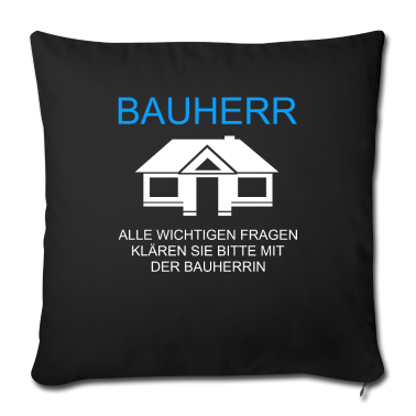 Einzug Kissenbezug - Bauherr Geschenk Richtfest Hausbau Bau