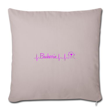 Einzug Kissenbezug - Bauherrin Hausbau Eigenheim Baustelle Haus Frau