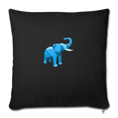 Einzug Kissenbezug - Elefant 3D Blau