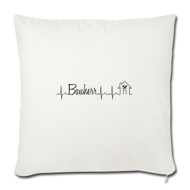 Einzug Kissenbezug - Bauherr Bauherrin Herzschlag Hausbau Baustelle