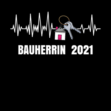 Motiv Bauherrin 2021 EKG Herzschlag Hausbau Geschenk