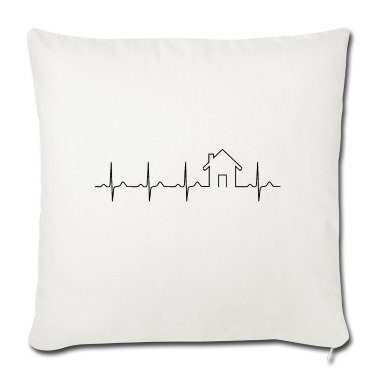 Einzug Kissenbezug - Hausbau Herzschlag Eigenheim Baustelle Bauherr