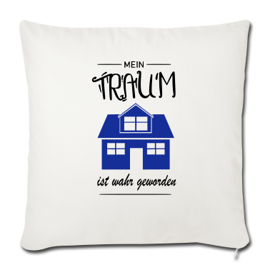 Einzug Kissenbezug - Mein Traumhaus Eigenheim Hausbau Bauherr Geschenk