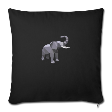 Einzug Kissenbezug - Elefant 3D Grau