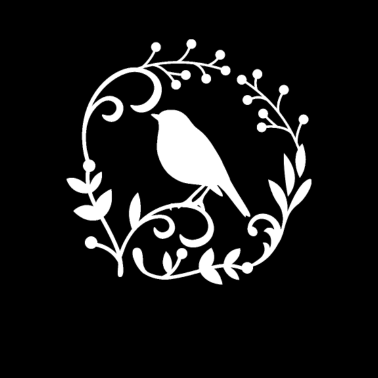 Motiv Vogel im Kranz