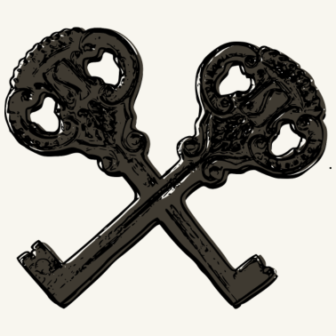 Motiv Antik Vintage Retro Wappen Schlüssel Design