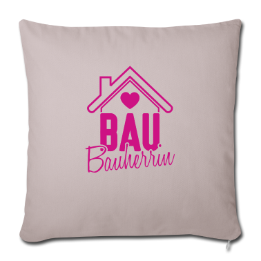 Einzug Kissenbezug - Bauherrin Hausbau Eigenheim Baustelle Haus Frau
