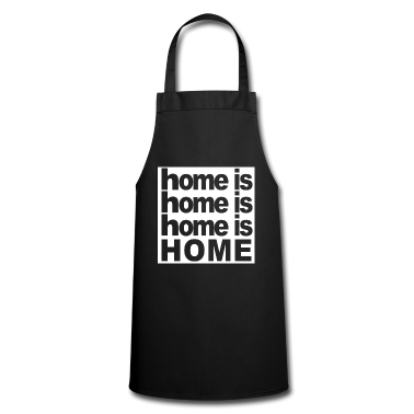 Einzug Sch&uuml;rze - Home is home Geschenk Umzug Einzug Heimat Zuhause