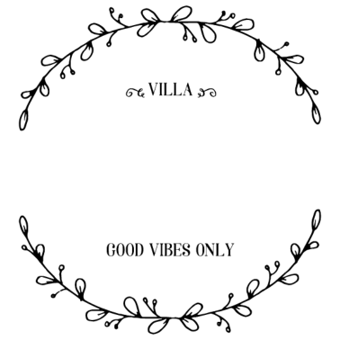 Motiv Kranz | Villa | mit Namen bedrucken (lang)