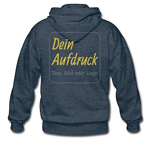Männer Premium Kapuzenjacke mit Text, Bild oder Logo bedrucken lassen