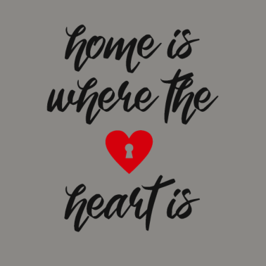 Motiv Home is where the heart is Spruch Herz Zuhause