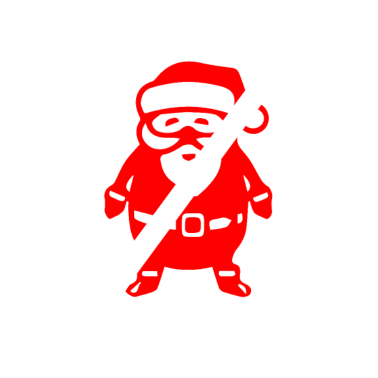 Motiv Weihnachten Weihnachtsmann Lustig Verboten Schild