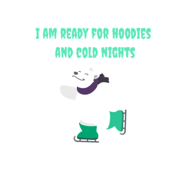 Motiv Eisbär beim Schlittschuhlaufen - Winterdesign