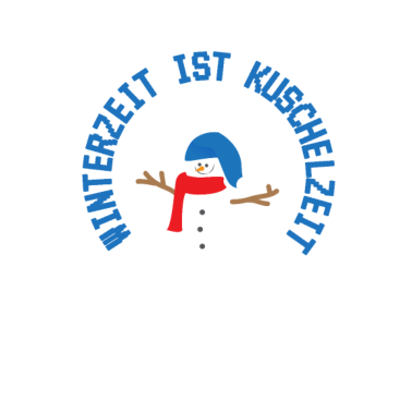 Motiv Winterzeit ist Kuschelzeit - Schneemann mit Mütze