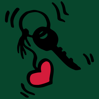 Motiv Schlüssel mit Herzanhänger / key with heart - Herz