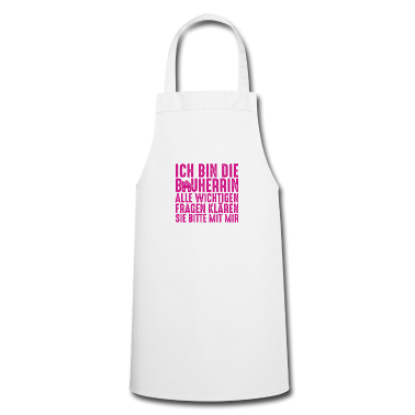 Einzug Sch&uuml;rze - Die Bauherrin Spruch Hausbau Eigenheim Baustelle