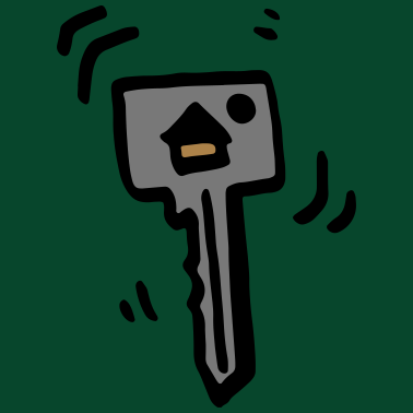 Motiv Hausschlüssel metallisch / house key metallic