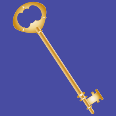 Motiv Zauberhafter goldfarbener antiker Schlüssel