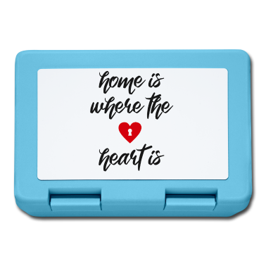 Einzug Brotdose - Home is where the heart is Spruch Herz Zuhause