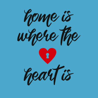 Motiv Home is where the heart is Spruch Herz Zuhause