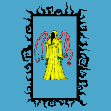 Motiv König in gelb 04 mit Rahmen