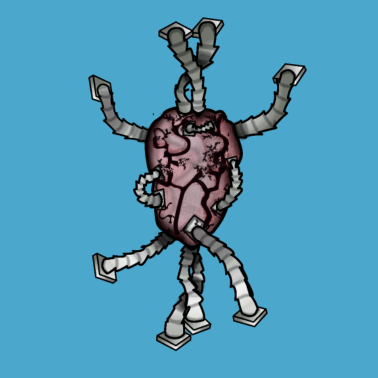 Motiv Herz-Maschine | Zukunft, Roboter & Biotechnologie