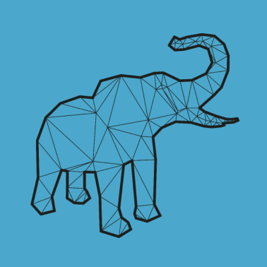 Motiv Elefant 3D Kontur