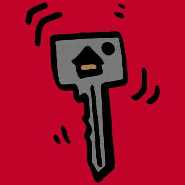 Motiv Hausschlüssel metallisch / house key metallic