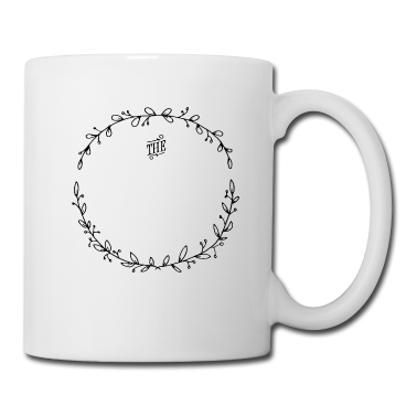 Einzug Tasse - Kranz | Familie | mit Nachname bedrucken (kurz)