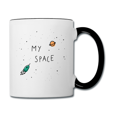 Einzug Tasse - My Space, mein Platz, mein Sofa | schwarz