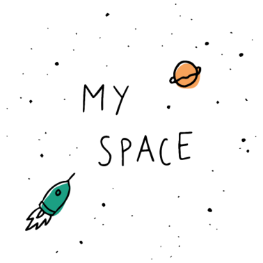 Motiv My Space, mein Platz, mein Sofa | schwarz