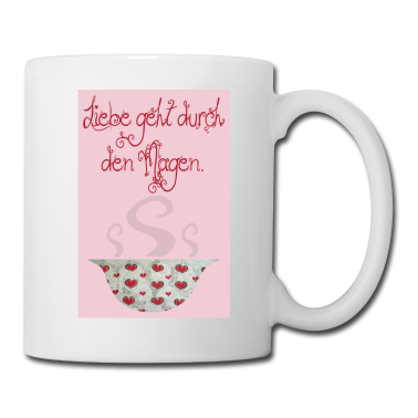 Einzug Tasse - poster liebe geht durch den magen e 235