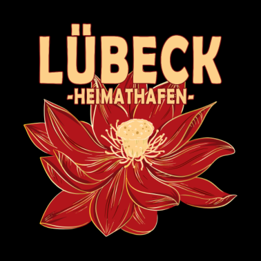 Motiv Lübeck Heimathafen mit roter Blüte