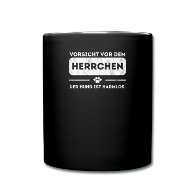 Einzug Tasse - Vorsicht vor dem Herrchen T-Shirt Hundebesitzer