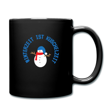 Einzug Tasse - Winterzeit ist Kuschelzeit - Schneemann mit Mütze