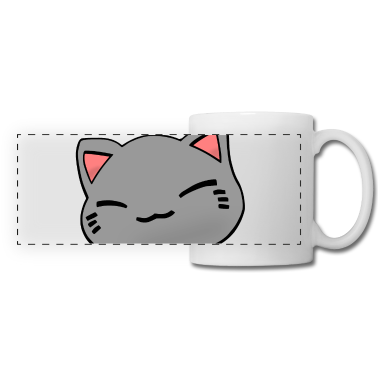 Einzug Tasse - Nemuri Neko, Schlafende Katze, grau