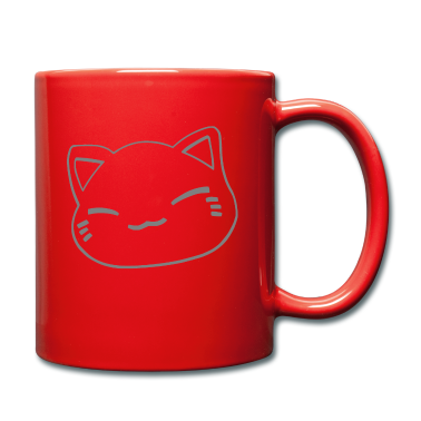 Einzug Tasse - Nemuri Neko, Schlafende Katze, grau